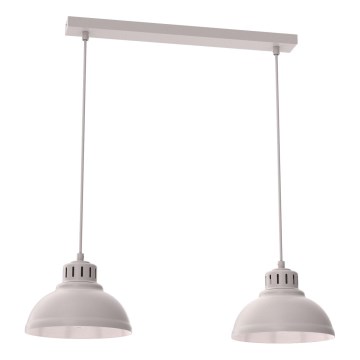 Lustre com cabo SVEN 2xE27/15W/230V cor creme