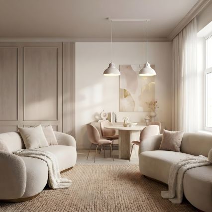 Lustre com cabo SVEN 2xE27/15W/230V cor creme