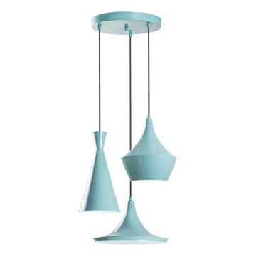 Lustre com cabo TOM 3xE27/40W/230V azul