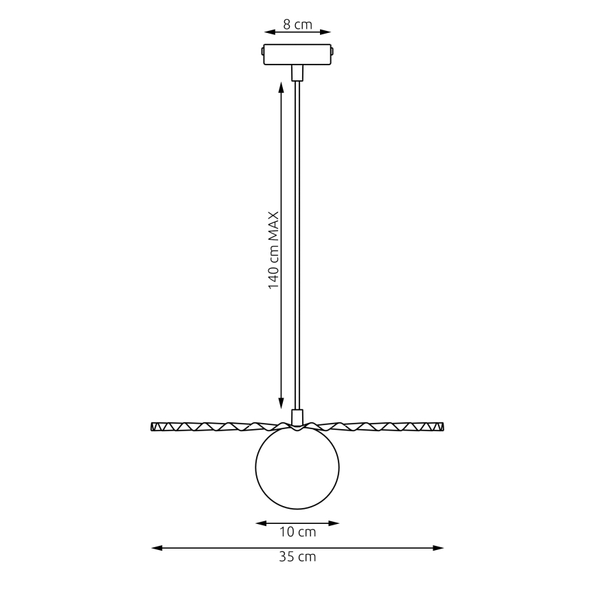 Lustre com cabo UMBRA 1xG9/8W/230V branco