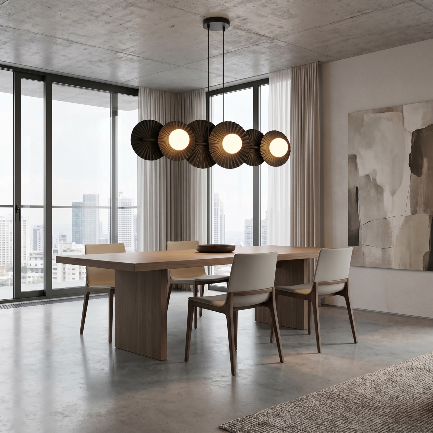 Lustre com cabo UMBRA 6xG9/8W/230V preto