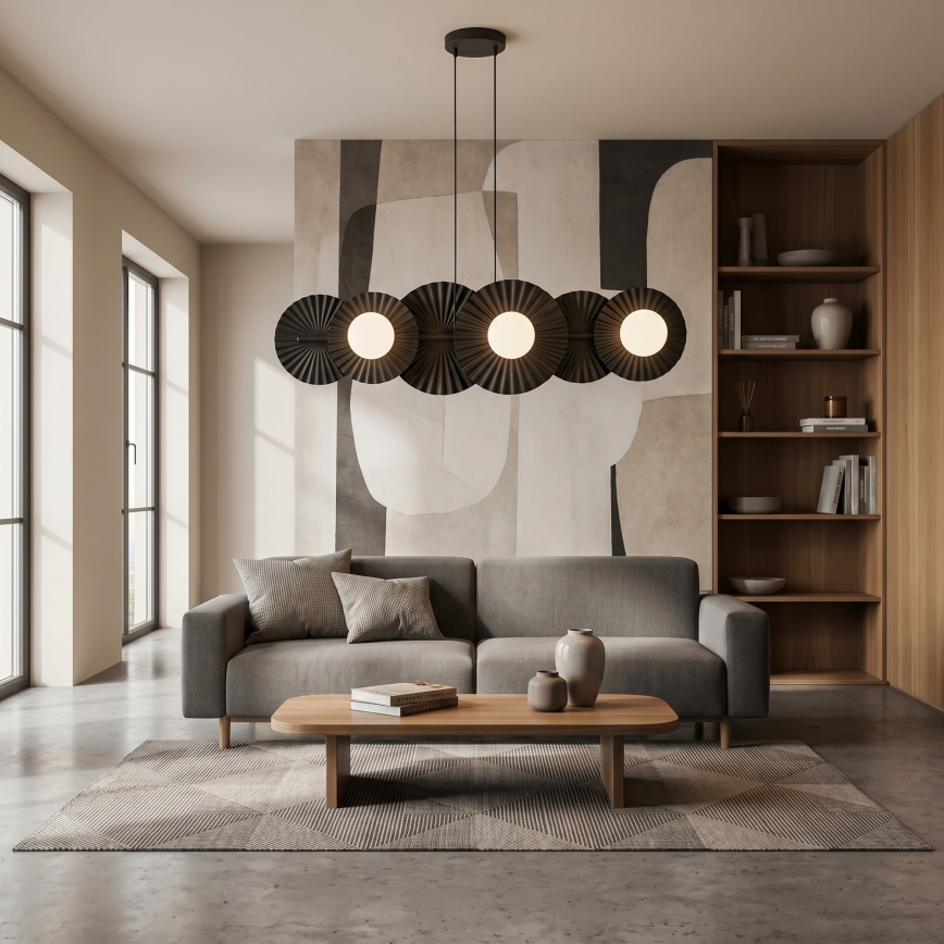 Lustre com cabo UMBRA 6xG9/8W/230V preto