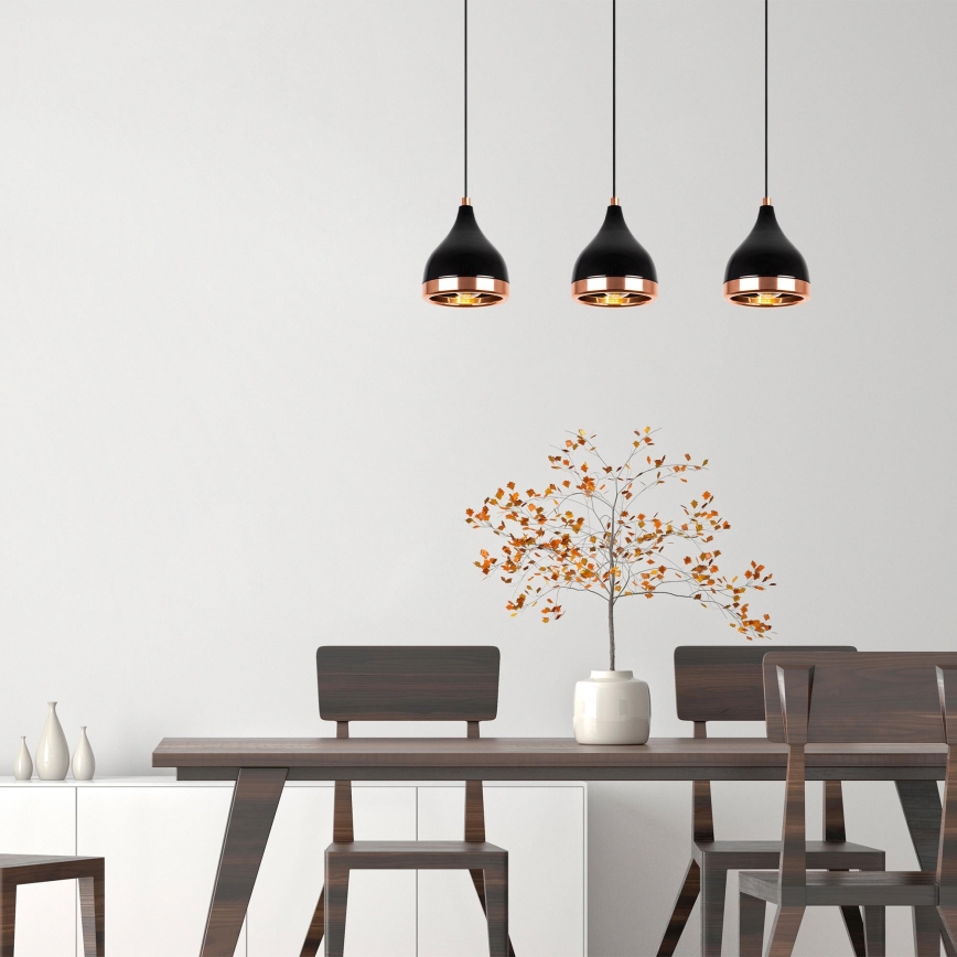 Lustre com cabo YILDO 3xE27/40W/230V