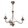 Lustre com corrente ANTON, 3x E14/15W/230V, acabamento bronze