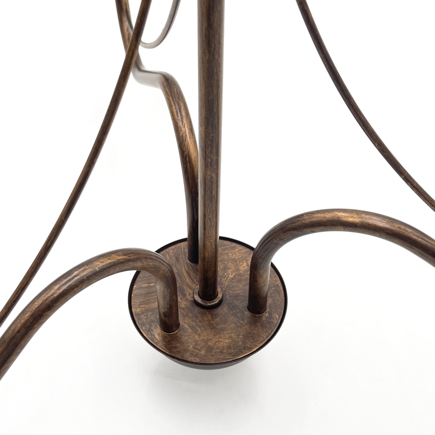 Lustre com corrente ANTON, 3x E14/15W/230V, acabamento bronze