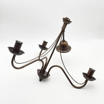Lustre com corrente ANTON 3xE14/15W/230V bronze