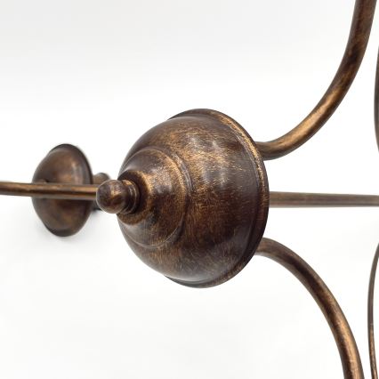 Lustre com corrente ANTON 3xE14/15W/230V bronze