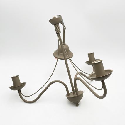 Lustre com corrente ANTON 3xE14/60W/230V bege