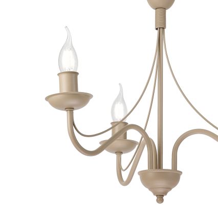 Lustre com corrente ANTON 3xE14/60W/230V bege