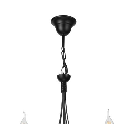 Lustre com corrente ANTON 5xE14/15W/230V preto
