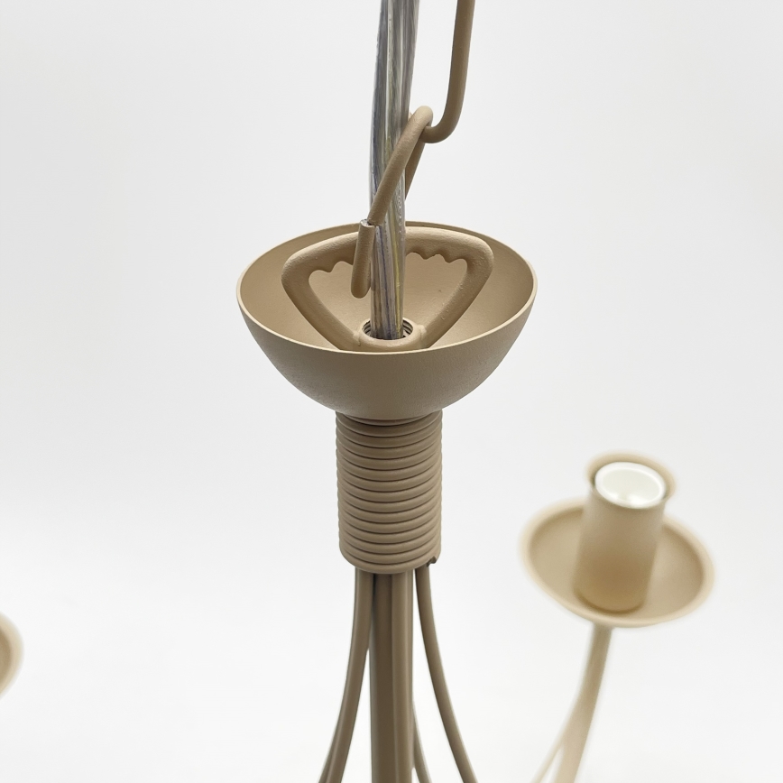 Lustre com corrente ANTON 5xE14/60W/230V bege