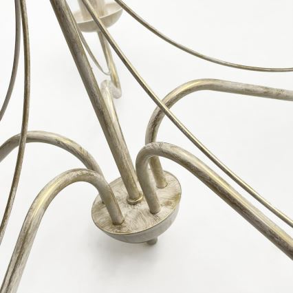 Lustre com corrente ANTON 5xE14/60W/230V pátina branca