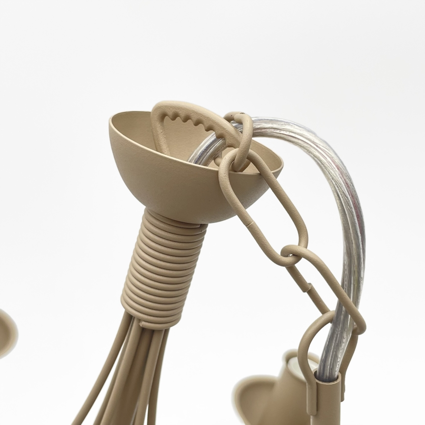Lustre com corrente ANTON 6xE14/60W/230V bege