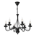 Lustre com corrente ANTON 6xE14/60W/230V preto