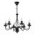 Lustre com corrente ANTON 6xE14/60W/230V preto