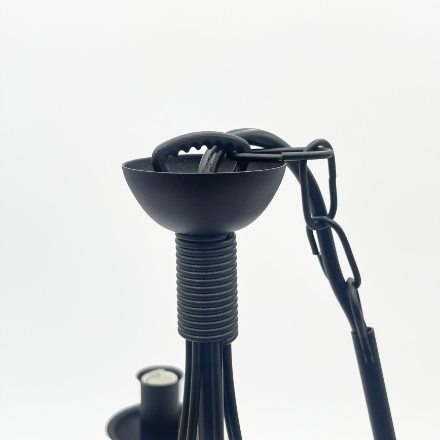 Lustre com corrente ANTON 6xE14/60W/230V preto