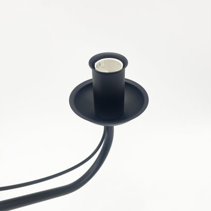 Lustre com corrente ANTON 6xE14/60W/230V preto
