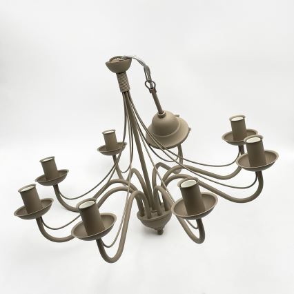 Lustre com corrente ANTON 8xE14/60W/230V bege