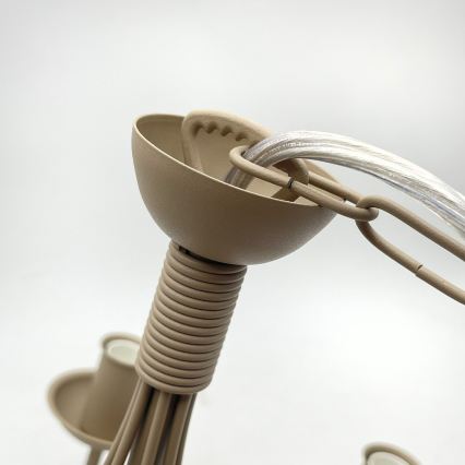 Lustre com corrente ANTON 8xE14/60W/230V bege