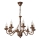 Lustre com corrente ANTON 8xE14/60W/230V bronze