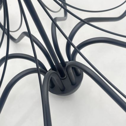 Lustre com corrente ANTON 8xE14/60W/230V preto