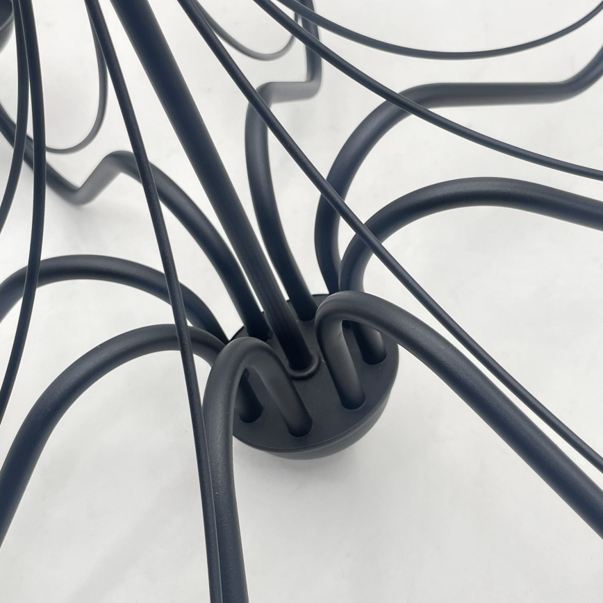 Lustre com corrente ANTON 8xE14/60W/230V preto
