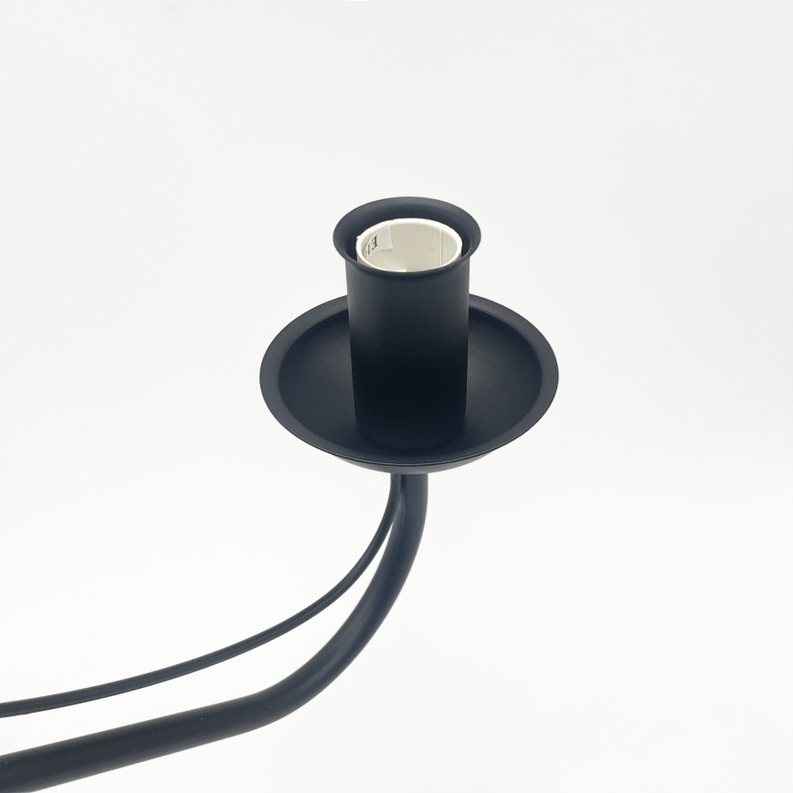 Lustre com corrente ANTON 8xE14/60W/230V preto