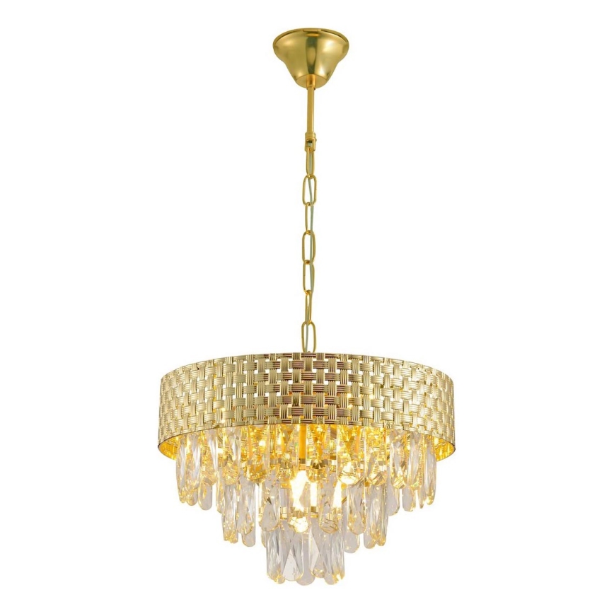 Lustre com corrente CHARLIZE 4xE14/10W/230V dourado