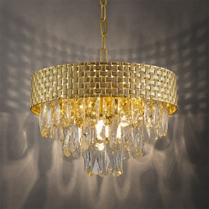 Lustre com corrente CHARLIZE 4xE14/10W/230V dourado