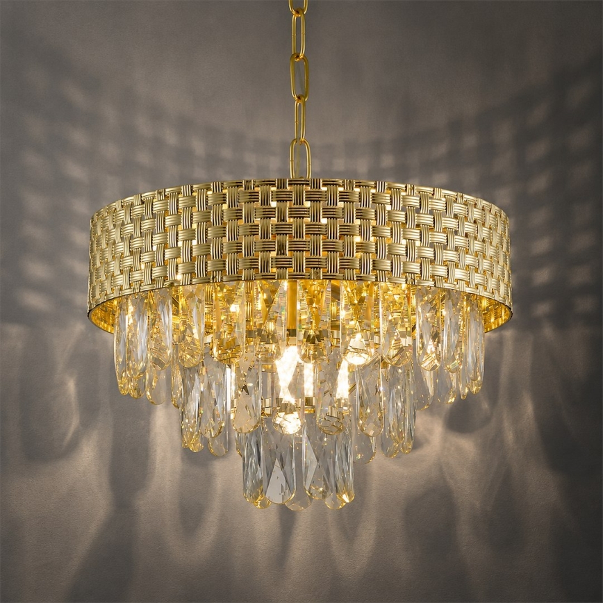 Lustre com corrente CHARLIZE 4xE14/10W/230V dourado