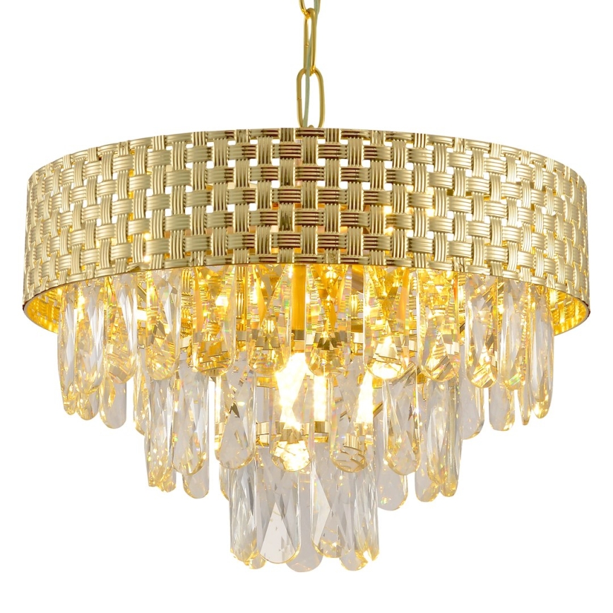 Lustre com corrente CHARLIZE 4xE14/10W/230V dourado
