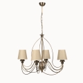 Lustre com corrente CLASSIC 4xE14/40W/230V bronze/bege