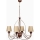 Lustre com corrente CLASSIC 4xE14/40W/230V bronze/bege