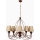 Lustre com corrente CLASSIC 5xE14/40W/230V bronze/bege
