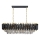 Lustre com corrente CRISTAL 10xE14/10W/230V preto/dourado
