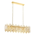 Lustre com corrente CRYSTALLINE 13xE14/40W/230V dourado