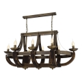 Lustre com corrente KOBE 8xE14/40W/230V castanho