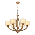 Lustre com corrente LAHORE 6xE27/40W/230V bronze