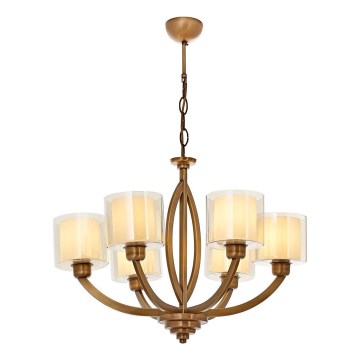 Lustre com corrente LAHORE 6xE27/40W/230V bronze