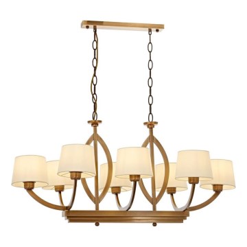 Lustre com corrente LAHORE 8xE27/40W/230V bronze