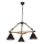 Lustre com corrente NEGRU 3xE27/40W/230V preto/castanho
