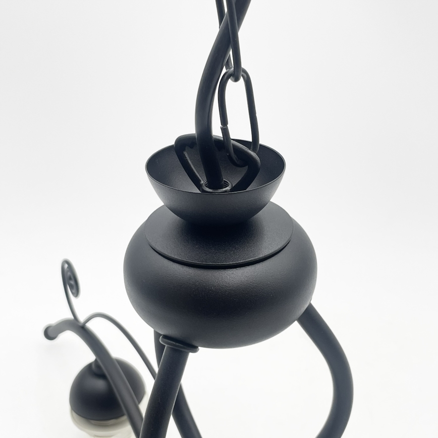 Lustre com corrente RETRO 3xE27/60W/230V preto/branco
