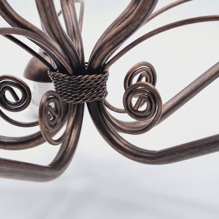 Lustre com corrente RETRO II 5xE27/60W/230V bronze patinado