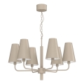 Lustre com corrente TORTOLA 6xE14/15W/230V bege