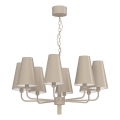 Lustre com corrente TORTOLA 8xE14/15W/230V bege