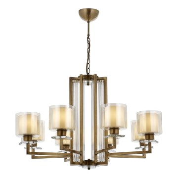 Lustre com corrente VARANA 8xE27/40W/230V bronze