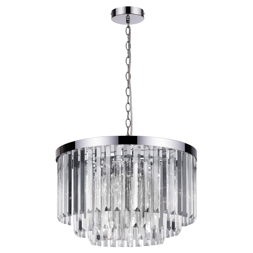 Lustre com corrente VETRO 5xE14/60W/230V cromado brilhante