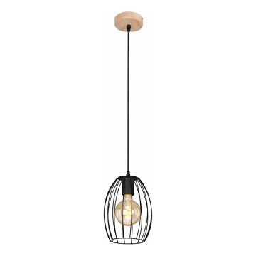 Lustre com haste 1xE27/60W/230V preto