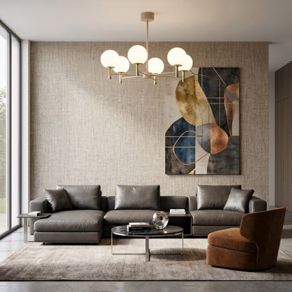 Lustre com haste AWINION 6xE27/15W/230V