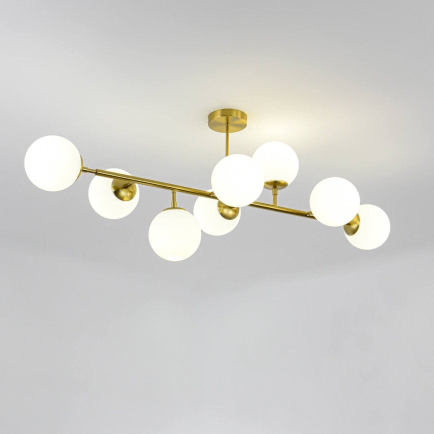 Lustre com haste DORADO 8xE14/40W/230V dourado